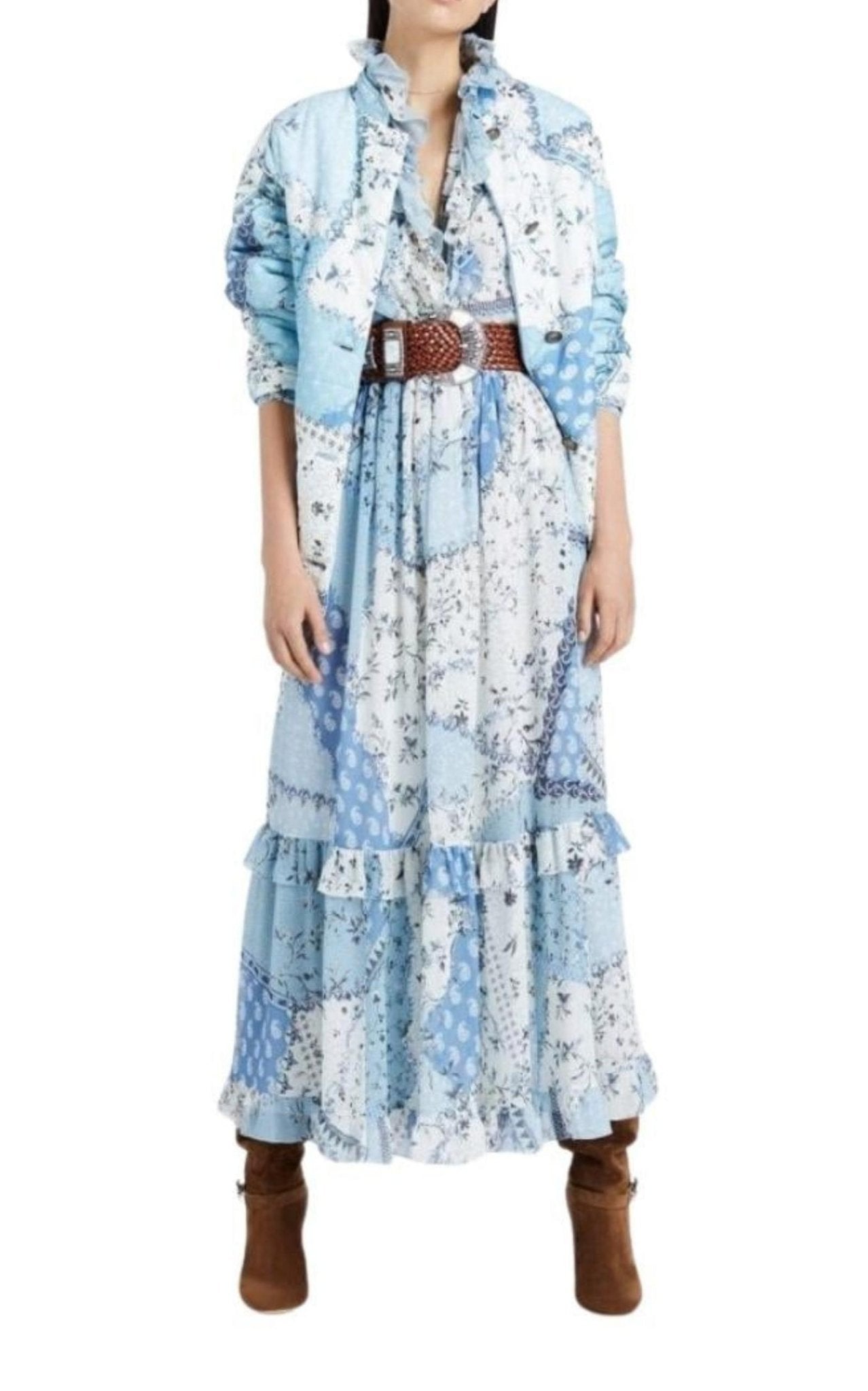 Etro Chio Ruffled Floral - Print Silk - Chiffon Dress - Runway Catalog
