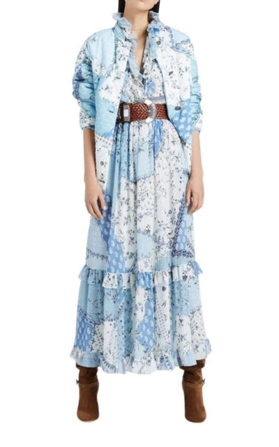 Etro Chio Ruffled Floral - Print Silk - Chiffon Dress - Runway Catalog