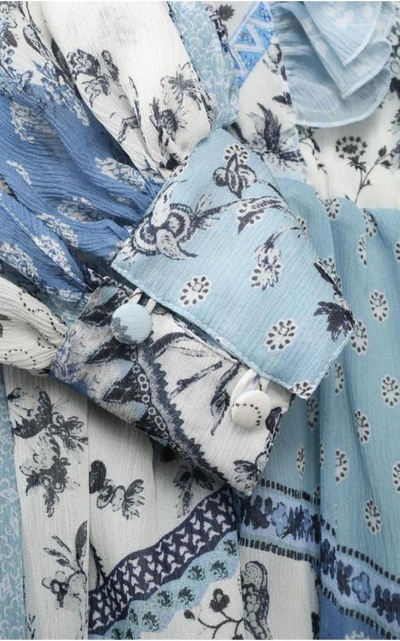 Etro Chio Ruffled Floral - Print Silk - Chiffon Dress - Runway Catalog