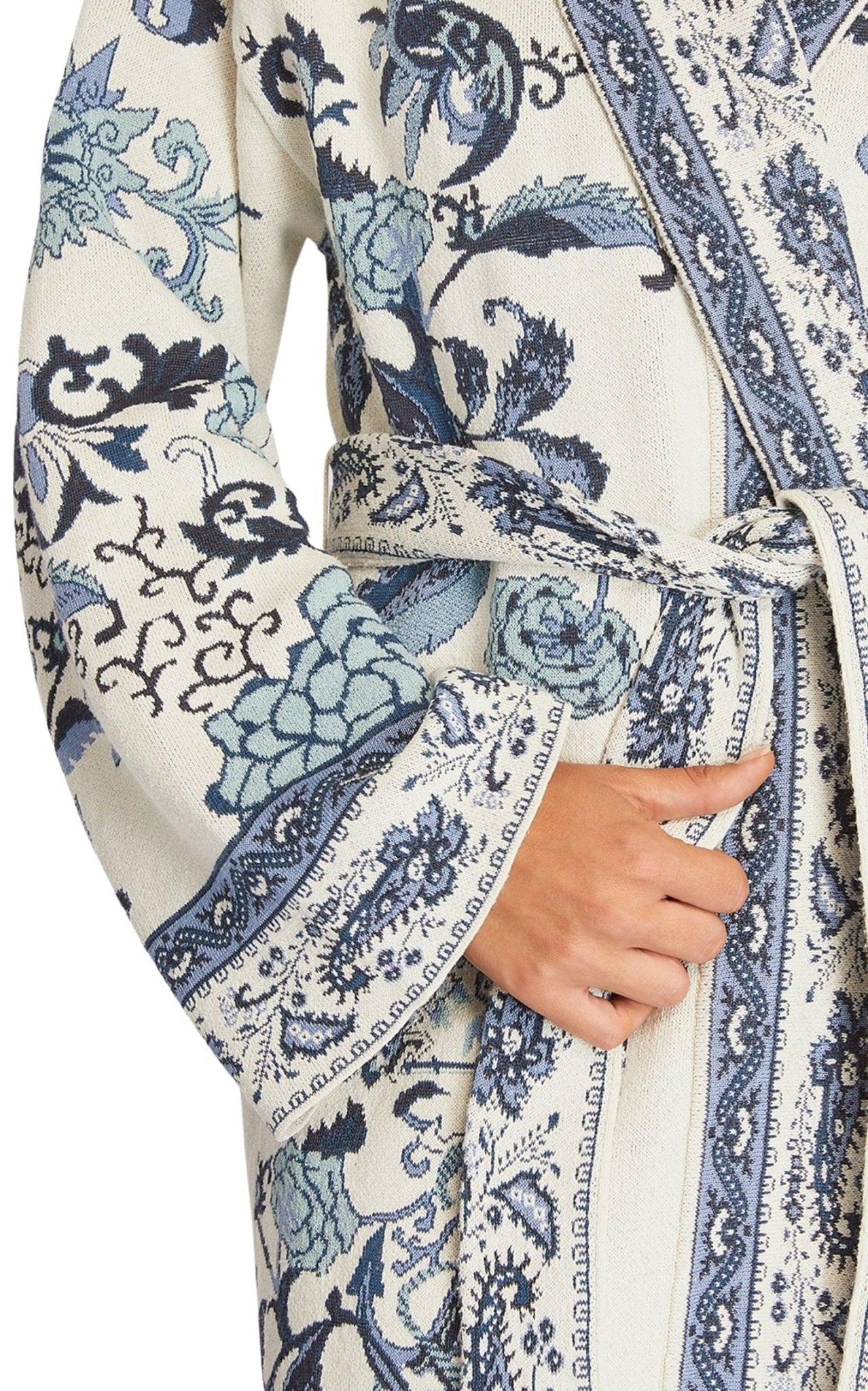 Etro Floral Print Wrap Coat - Runway Catalog