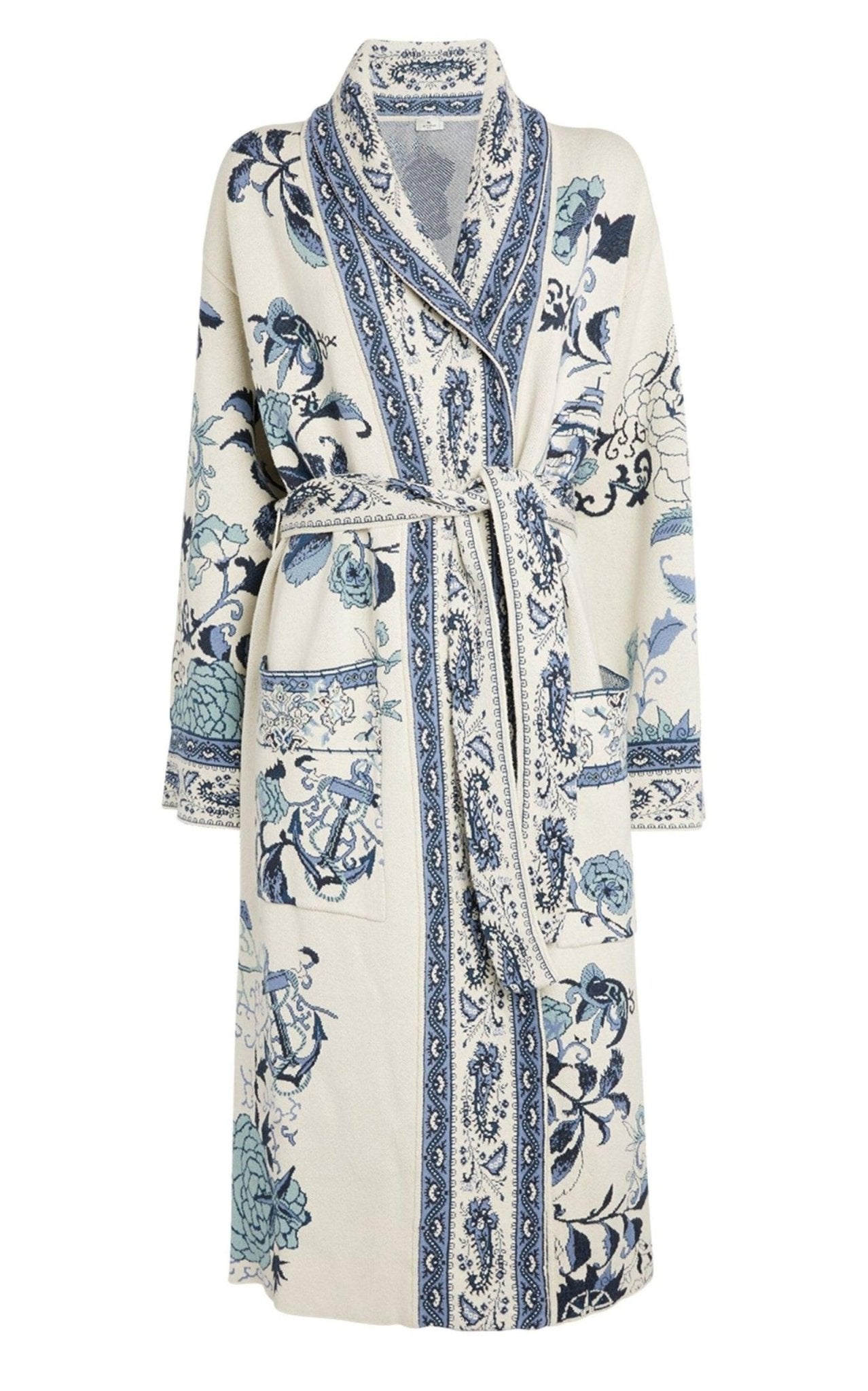 Etro Floral Print Wrap Coat - Runway Catalog
