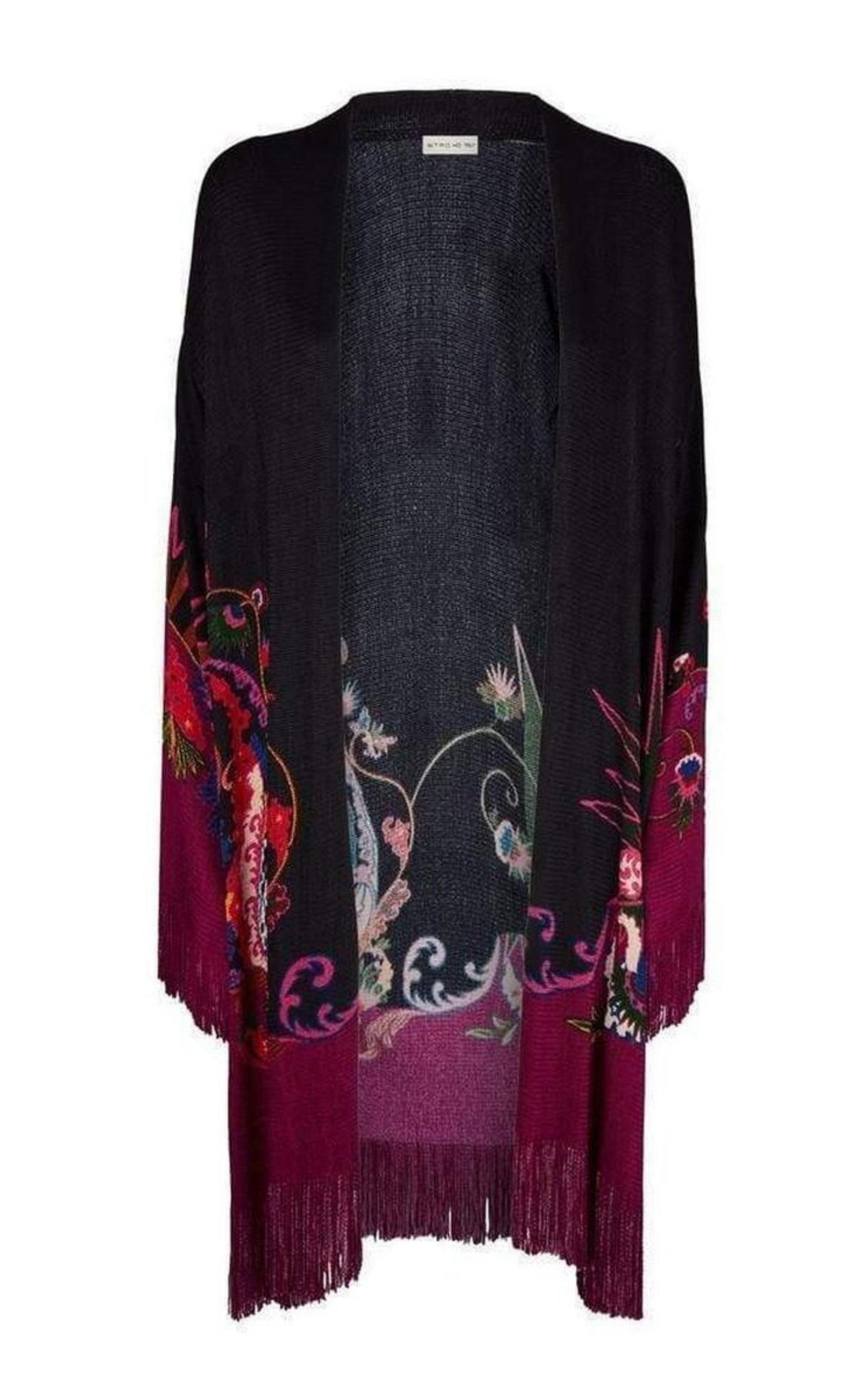 Fringe Jacquard Floral Cardigan Jacket Etro