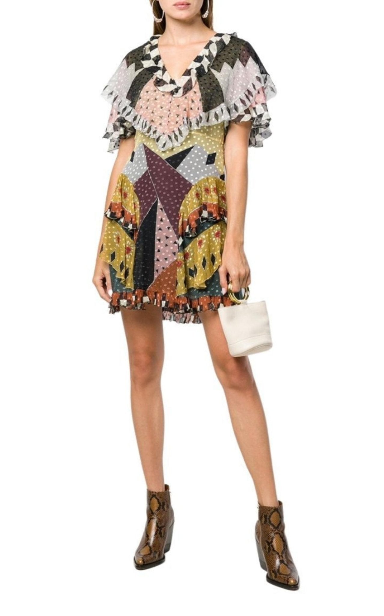 Etro Geometric Print Silk Dress - Runway Catalog