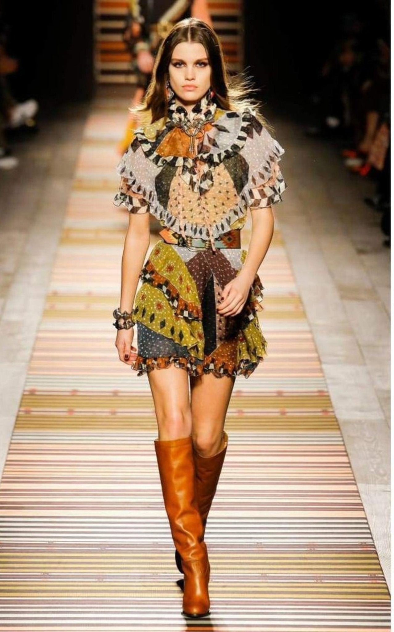 Etro Geometric Print Silk Dress - Runway Catalog