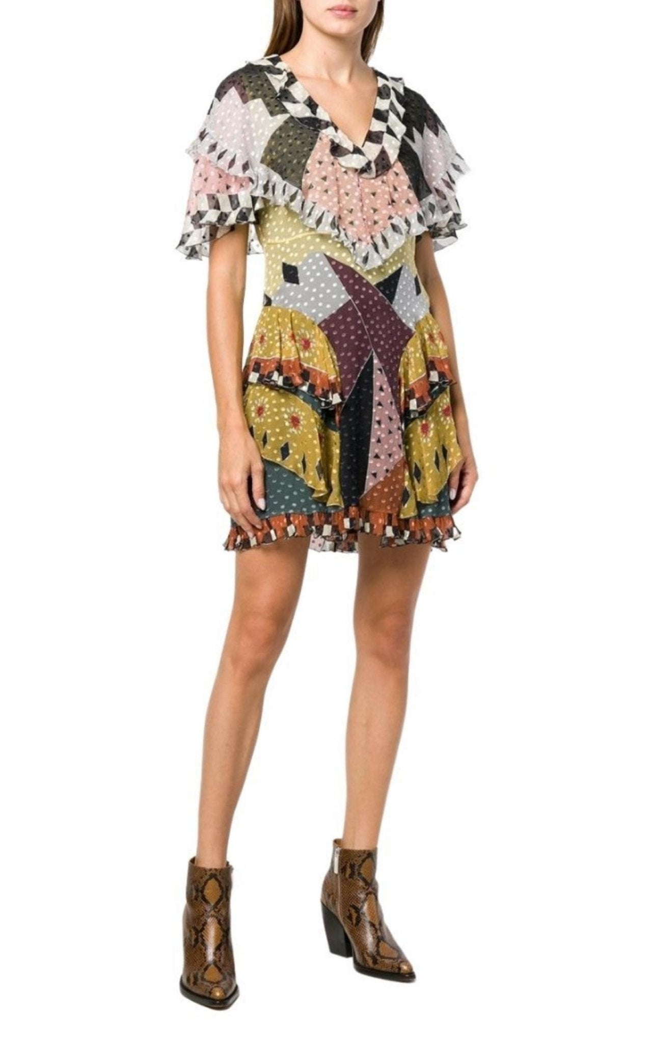 Etro Geometric Print Silk Dress - Runway Catalog