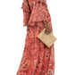 Paisley-print Ruffle Silk Gown Etro