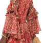 Paisley-print Ruffle Silk Gown Etro