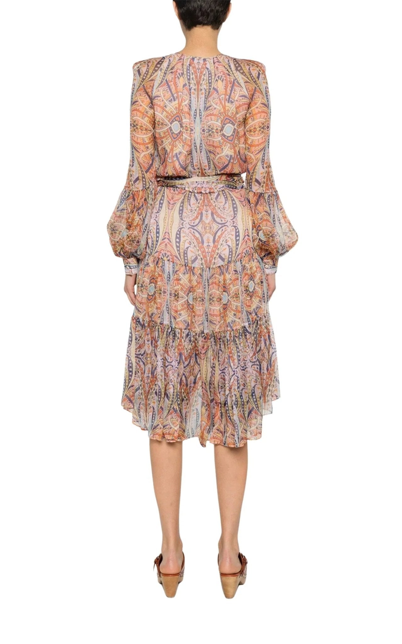 Etro Silk Graphic Print Tiered Dress - Runway Catalog