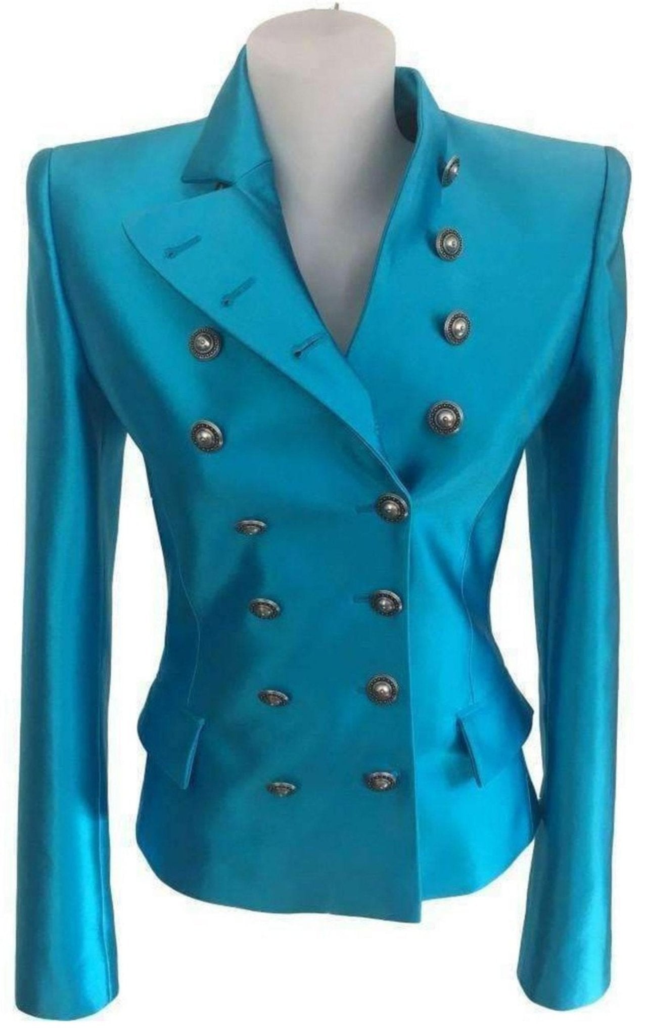 Fausto Puglisi Fausto Puglisi Silk Double Breasted Silk Blazer - Runway Catalog