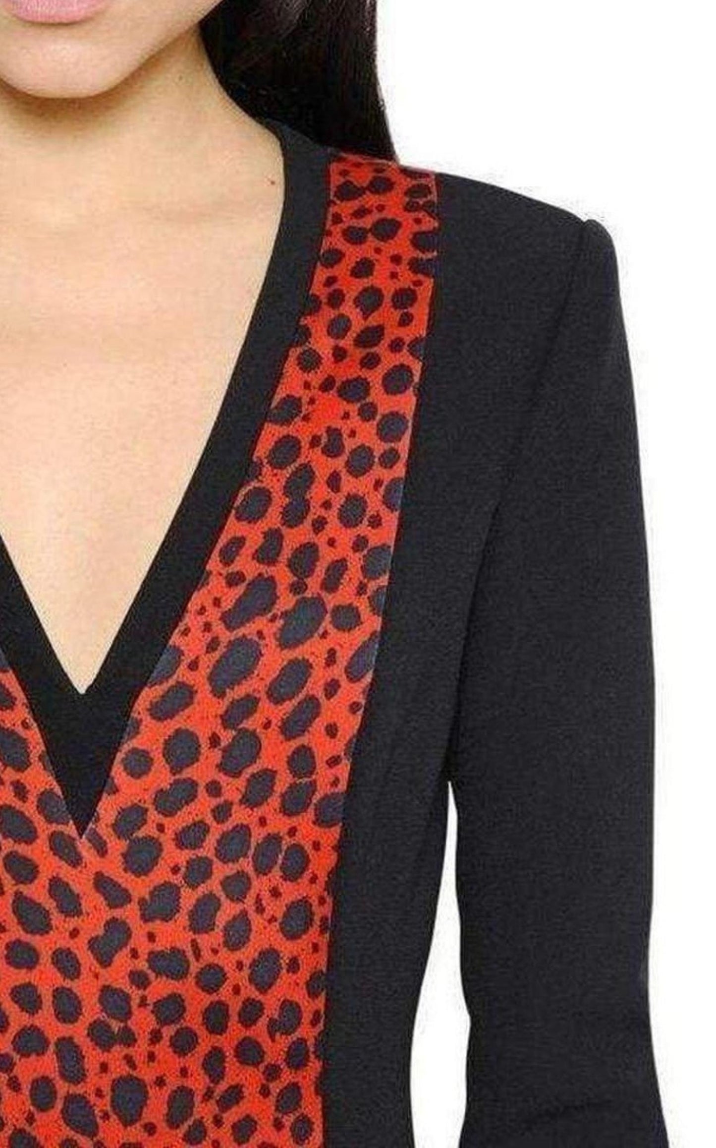 Red Leopard Print Stretch Silk Gown Fausto Puglisi