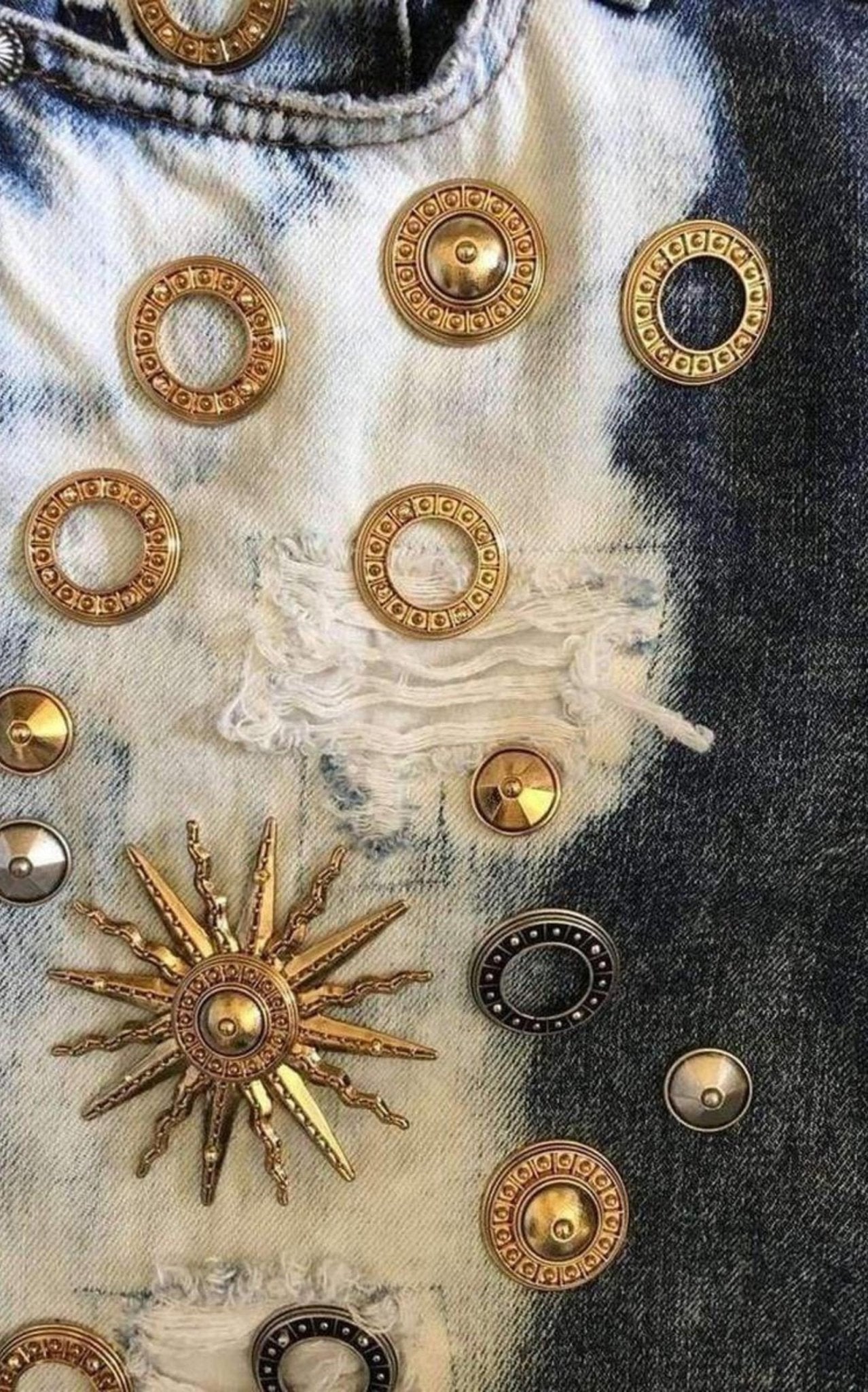 Fausto Puglisi Skinny Metal Embellishment Jeans - Runway Catalog