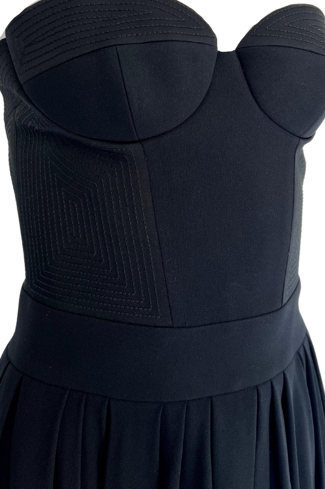 Fausto Puglisi Sweetheart Neckline Crepe Skater Dress - Runway Catalog