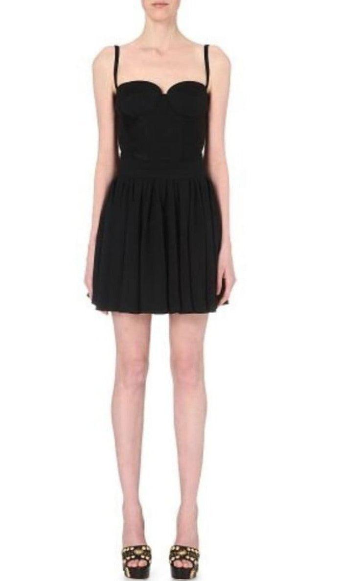Fausto Puglisi Sweetheart Neckline Crepe Skater Dress - Runway Catalog