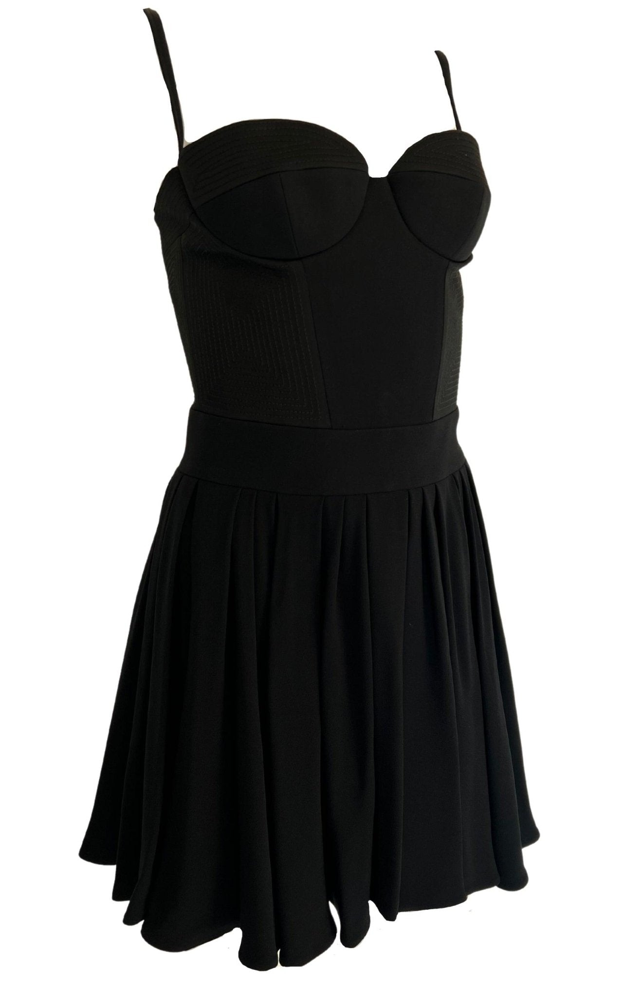 Fausto Puglisi Sweetheart Neckline Crepe Skater Dress - Runway Catalog