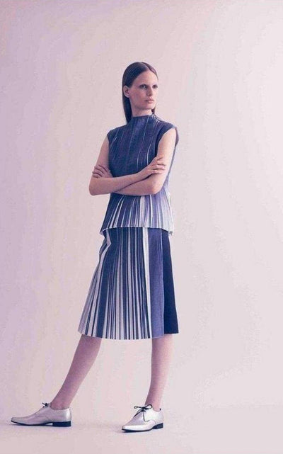 Gabriele Colangelo Gabriele Colangelo Pleated Cotton Skirt - Runway Catalog