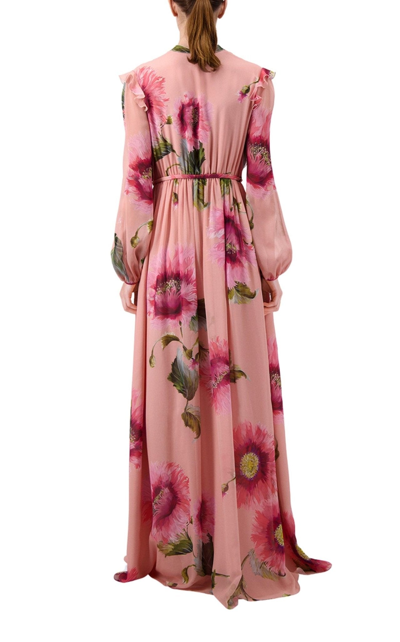 Giambattista Valli Botanic Blow Up - print Silk Georgette Gown - Runway Catalog