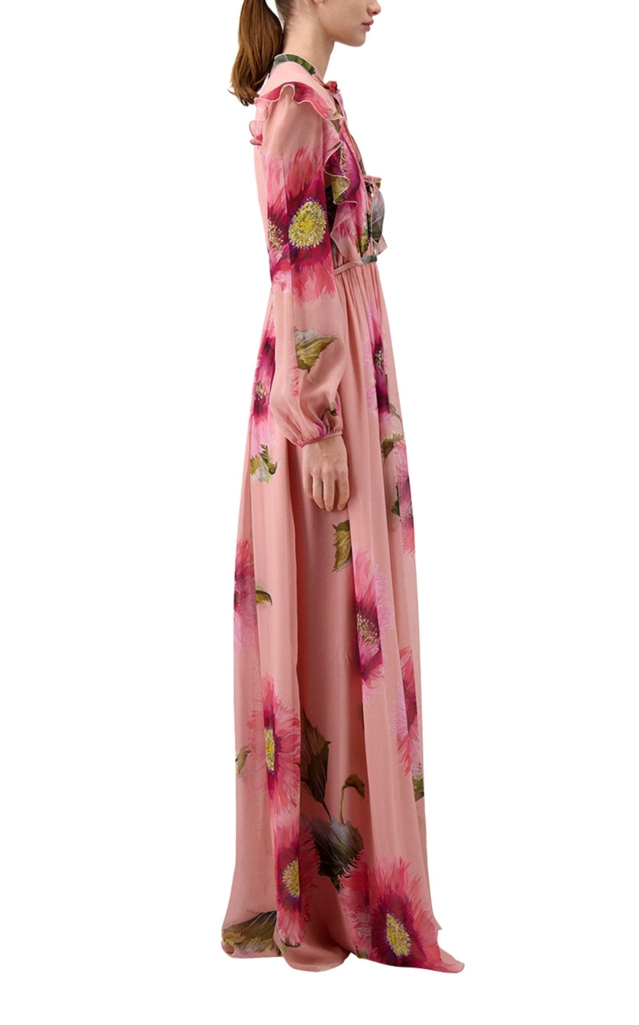 Giambattista Valli Botanic Blow Up - print Silk Georgette Gown - Runway Catalog