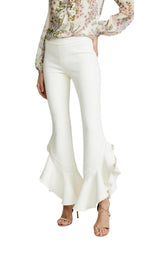 Crepe Ruffle Pants Giambattista Valli