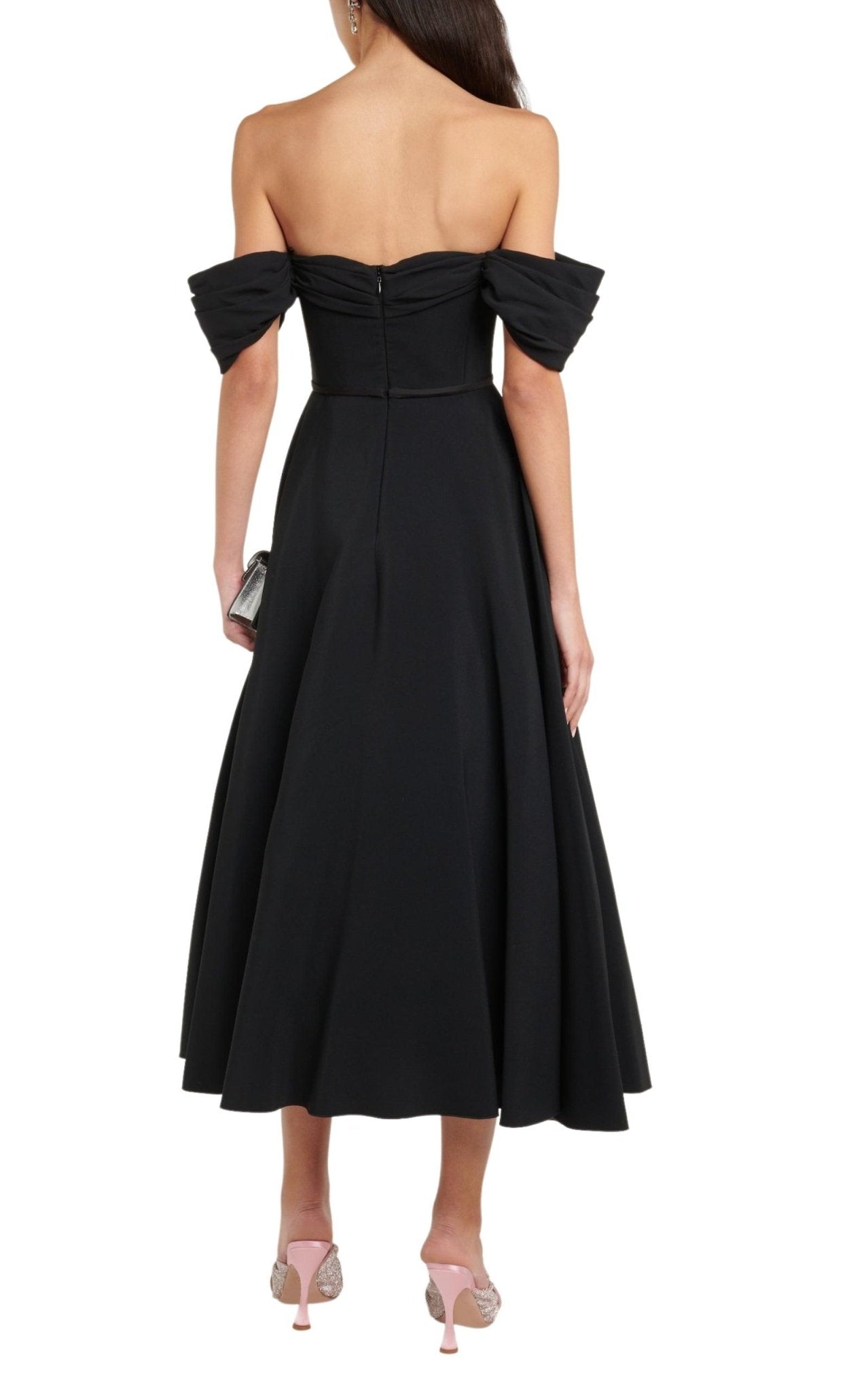 Giambattista Valli Off - shoulder Flared Midi Dress - Runway Catalog