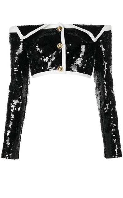 Giambattista Valli Sequin Bustier Jacket - Runway Catalog