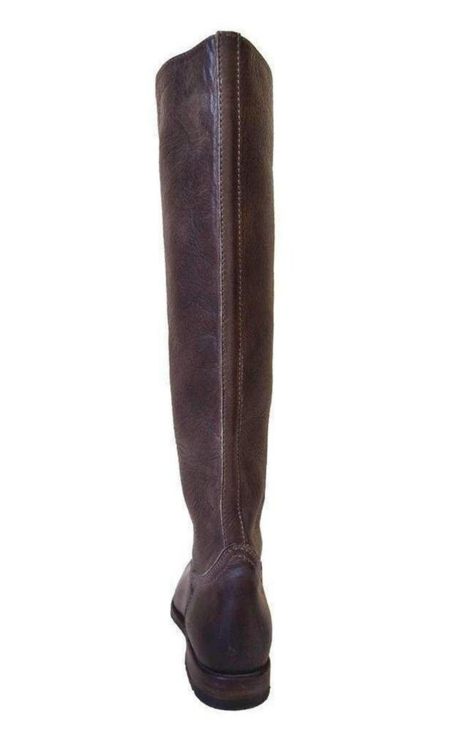  SendraGrey Leather Knee High Boots - Runway Catalog