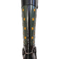 Abstract Art Pop Leather Riding Boot Gucci