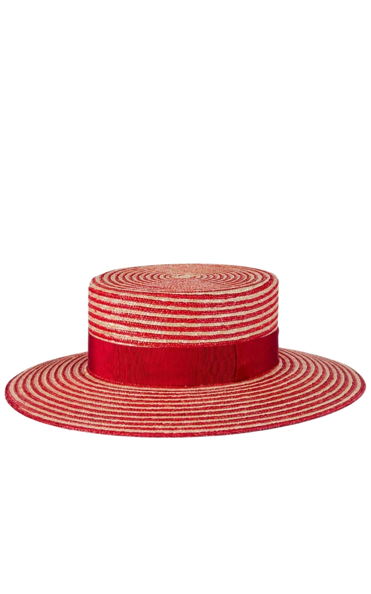 Gucci Alvy Red Striped Straw Hat - Runway Catalog