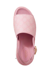 Gucci Angelina GG Supreme Flatform Sandals - Runway Catalog