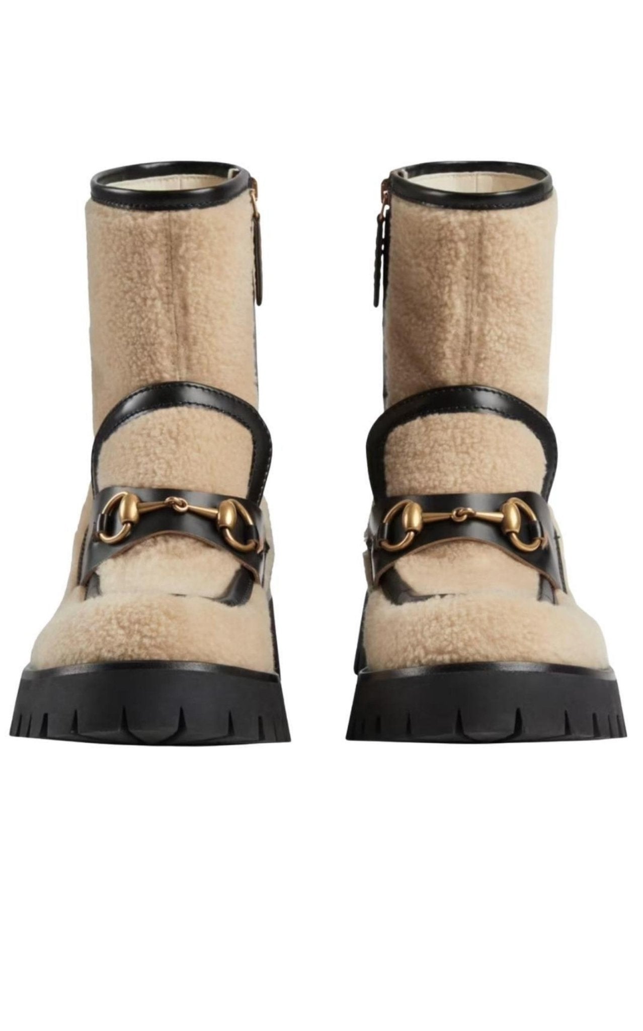 Gucci Ankle Boots With Horsebit In Neutrals - Runway Catalog