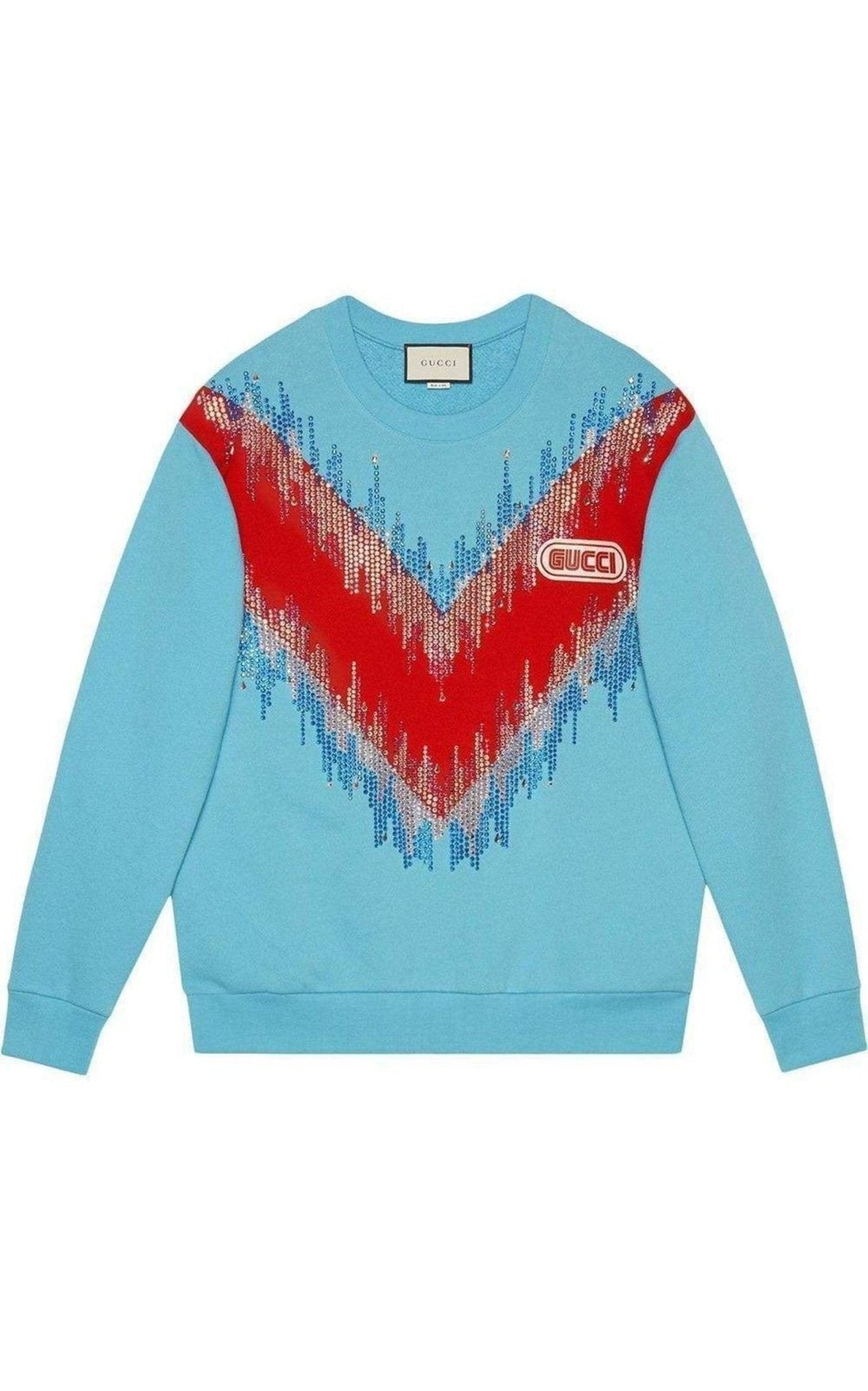 Gucci Bead Embroidered Cotton Sweatshirt - Runway Catalog