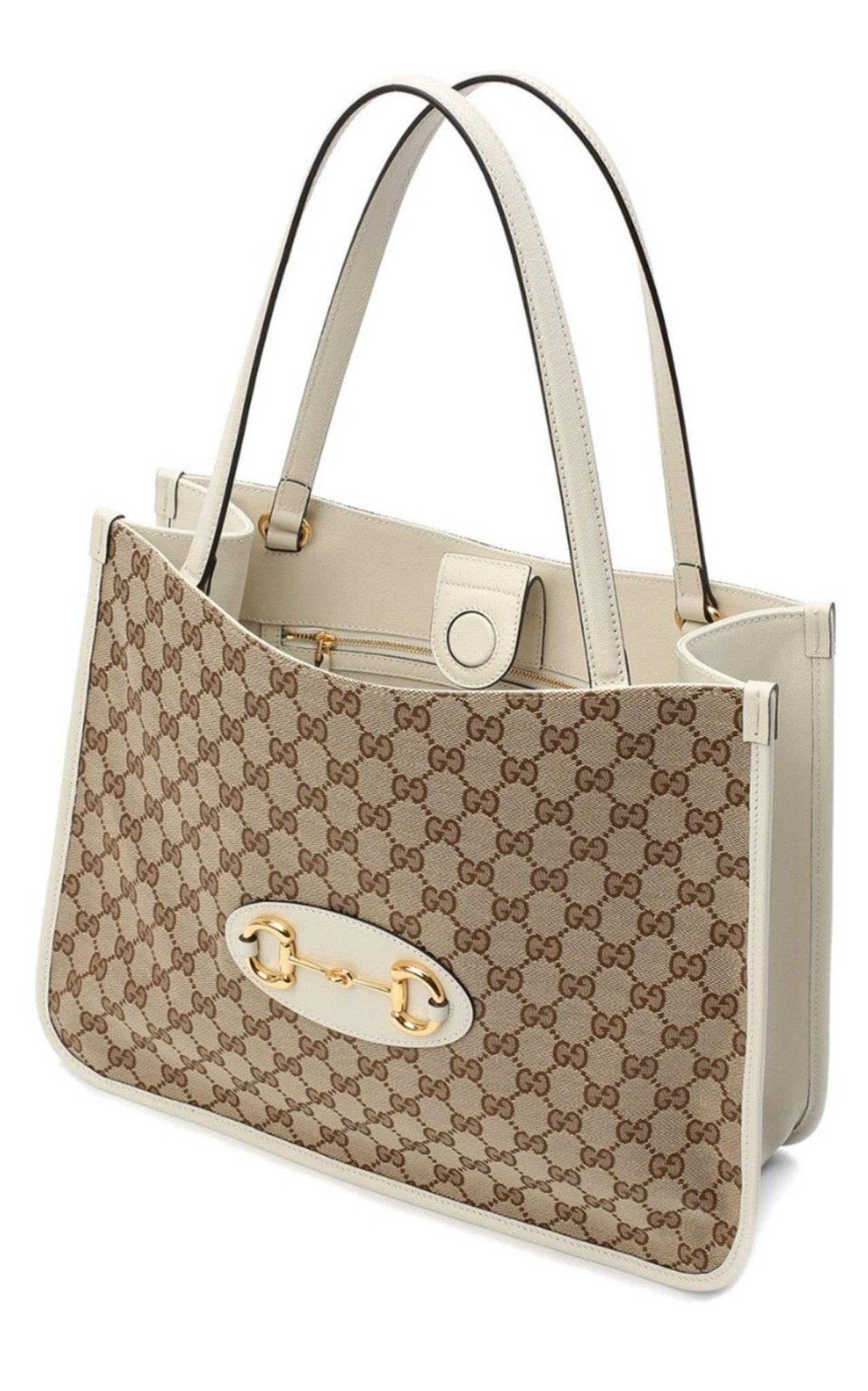 Gucci Beige 1955 Horsebit Medium Tote Bag - Runway Catalog