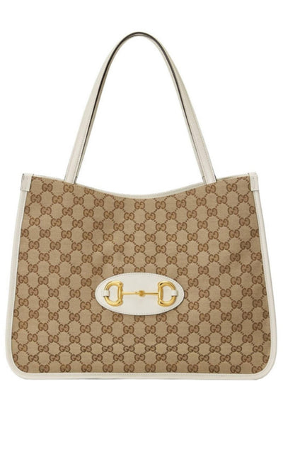 Gucci Beige 1955 Horsebit Medium Tote Bag - Runway Catalog