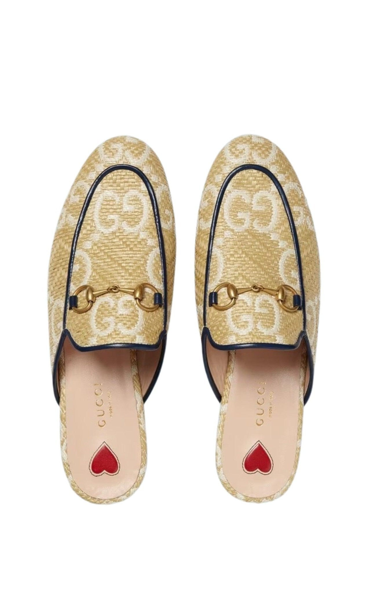 Gucci Beige GG Princetown Loafers - Runway Catalog