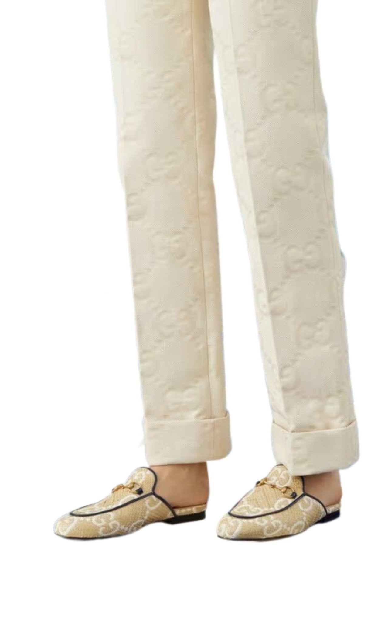 Gucci Beige GG Princetown Loafers - Runway Catalog