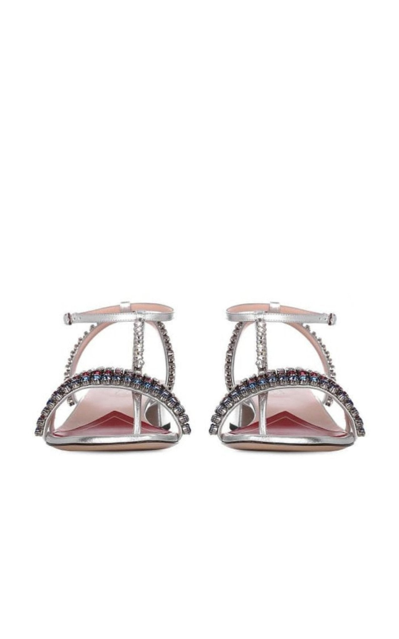 Gucci Bertie Embellished Metallic Leather Sandals - Runway Catalog