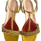 Bertie Embellished Metallic Leather Sandals Gucci