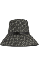 Gucci Black Denim Wide Brim Hat - Runway Catalog