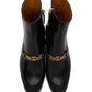 Black Interlocking G Chain Ankle Boots Gucci