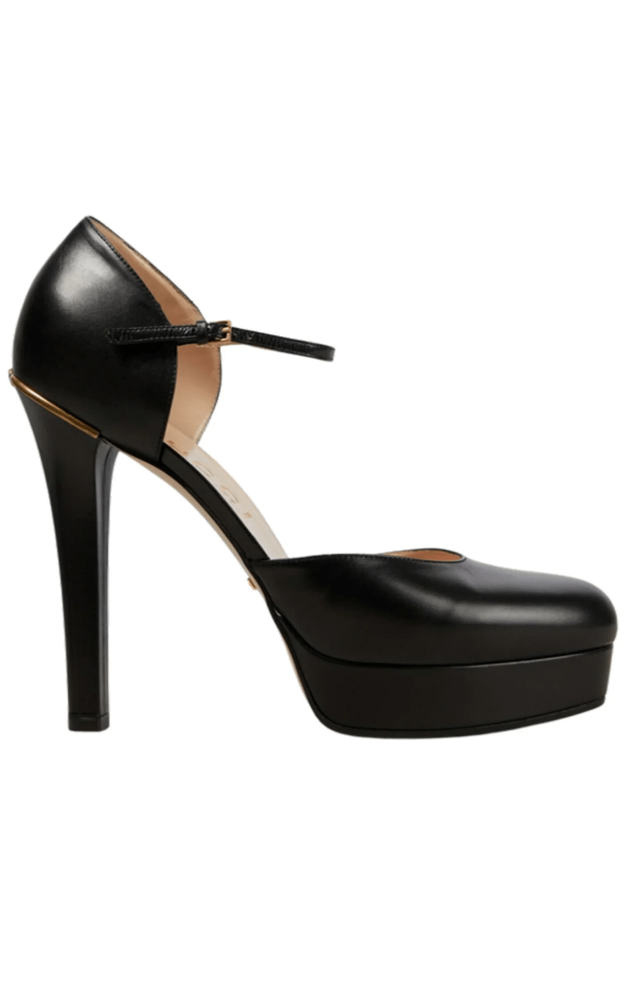 Gucci Black Leather Buckle Pumps - Runway Catalog