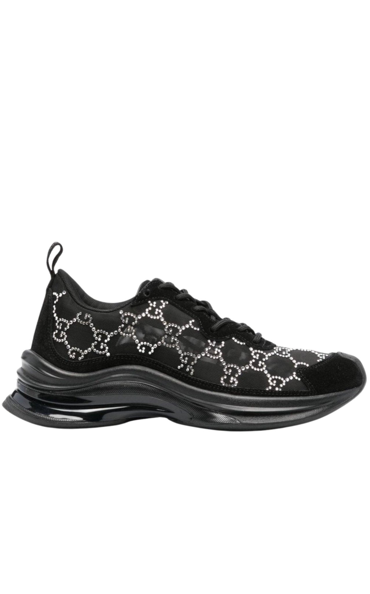 Gucci Black Mesh Runners with Crystals - Runway Catalog