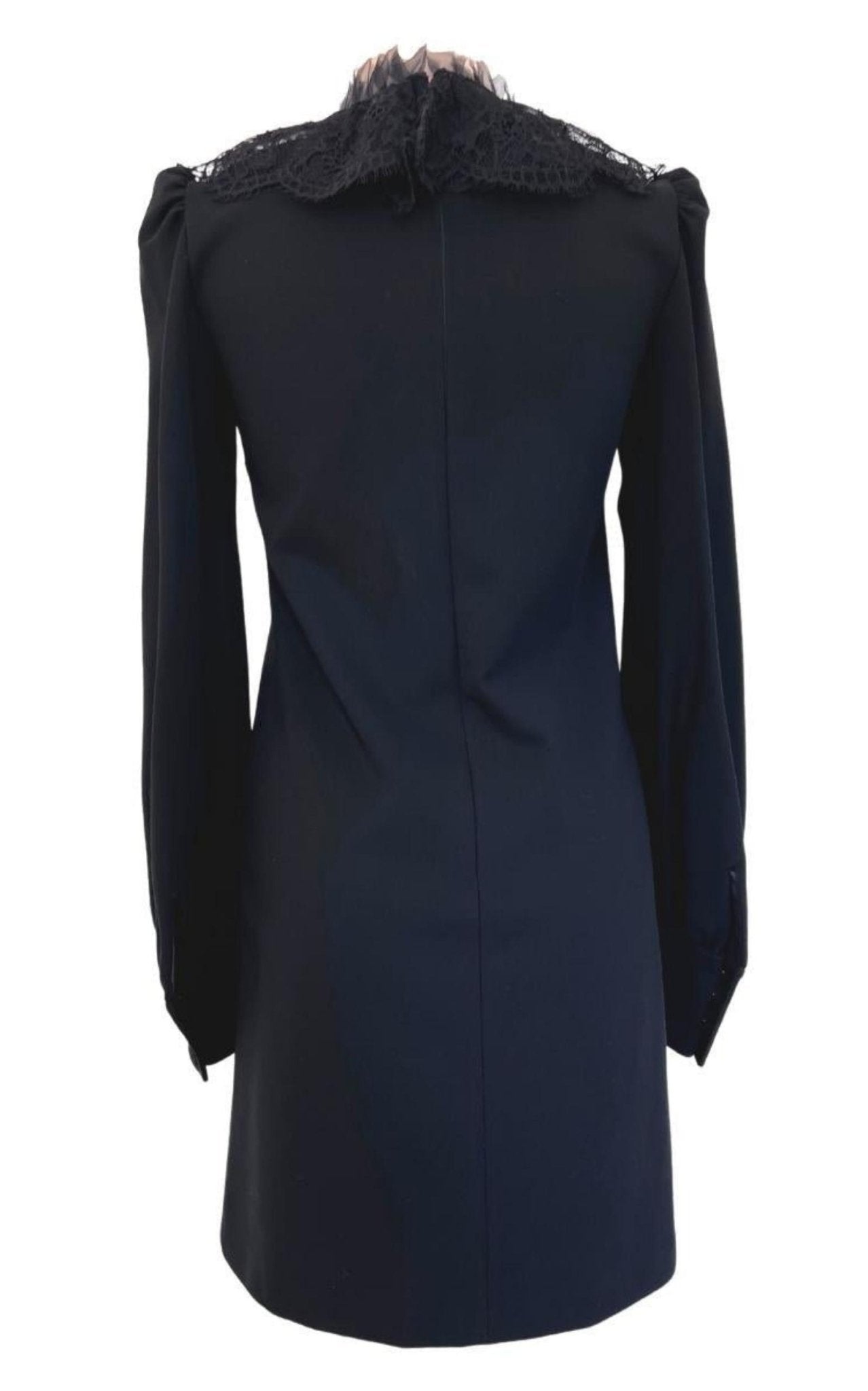 Gucci Black Ruffle Lace Mini Dress - Runway Catalog