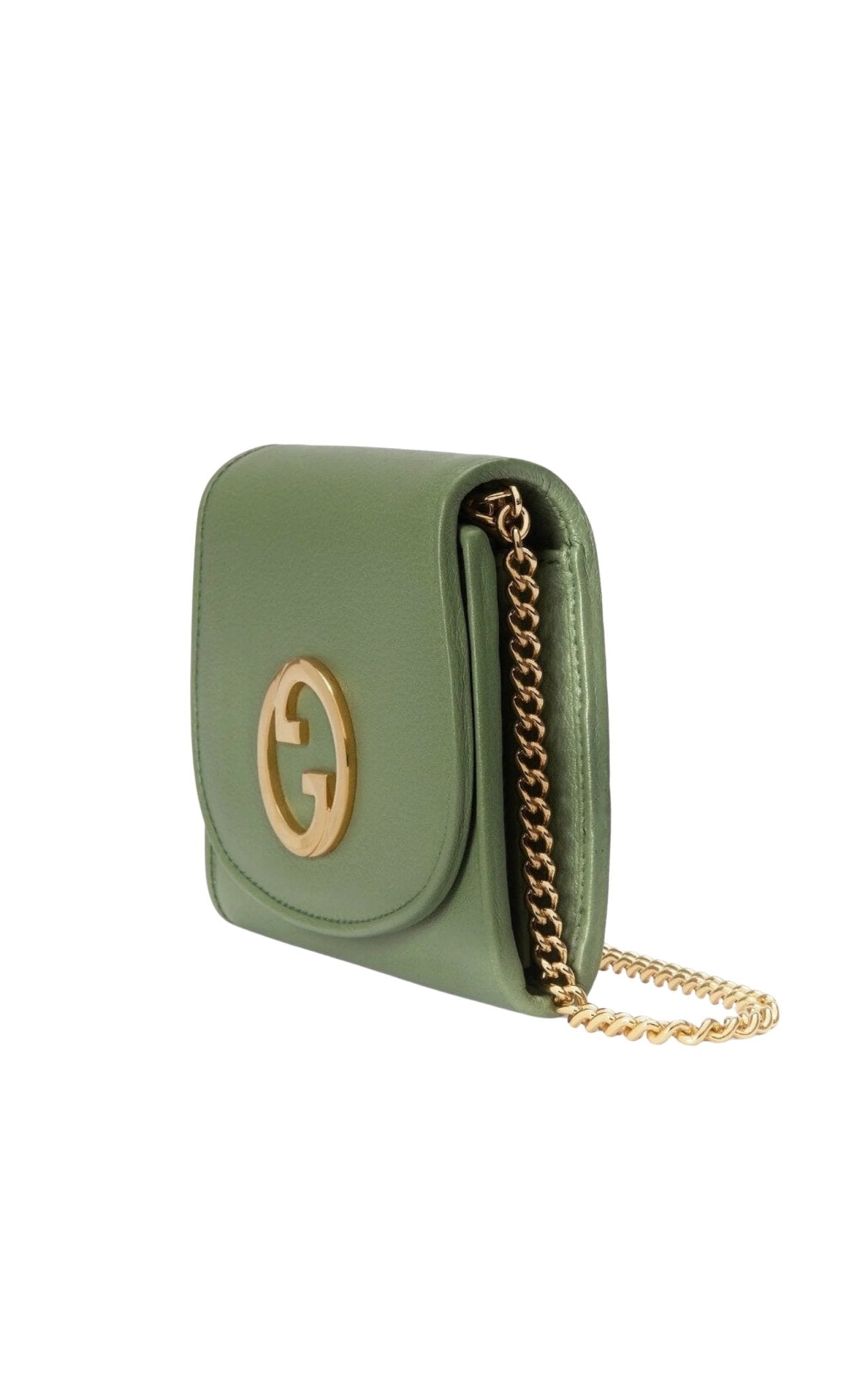 Gucci Blondie Medium Chain Wallet in Green - Runway Catalog
