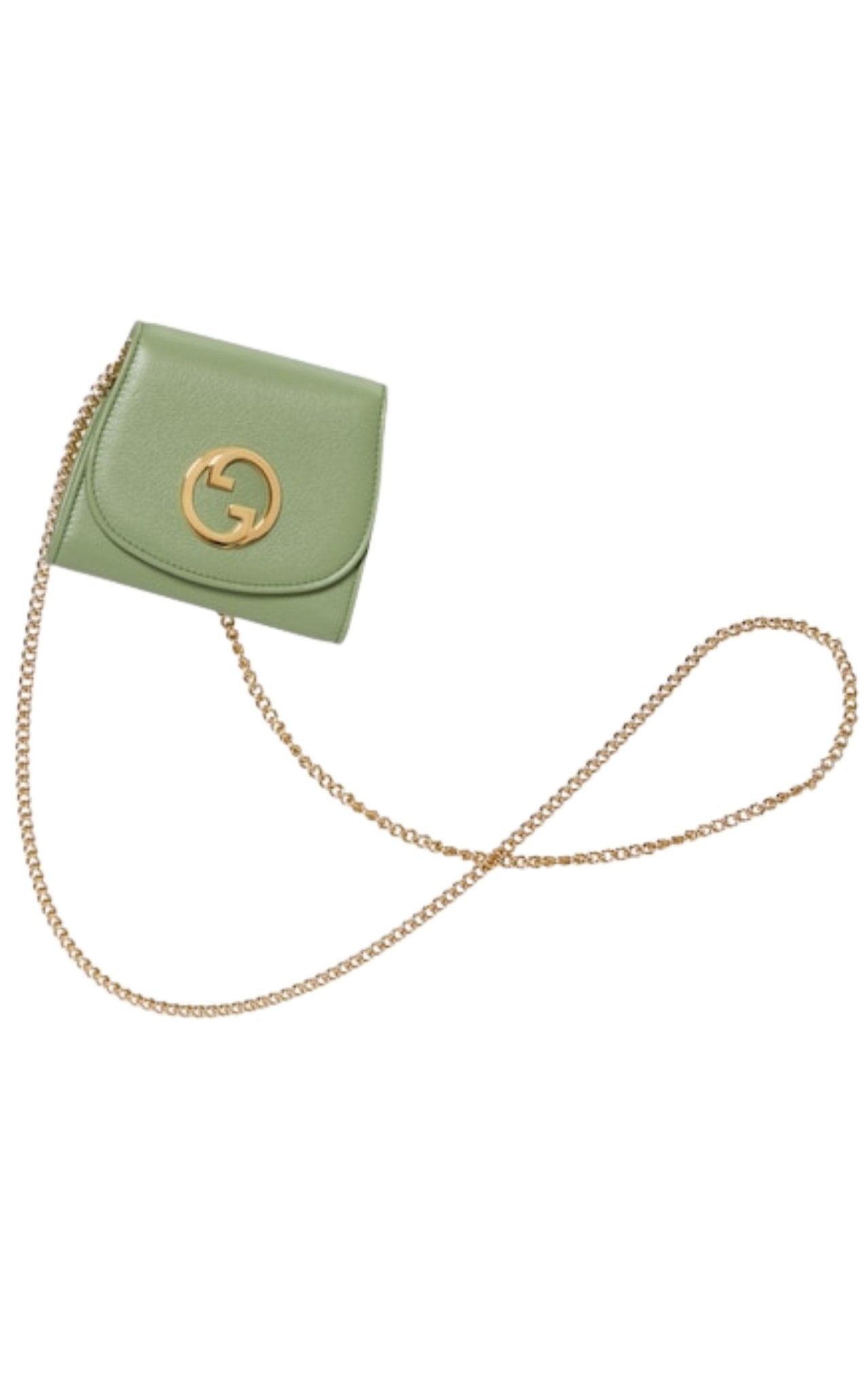 Gucci Blondie Medium Chain Wallet in Green - Runway Catalog