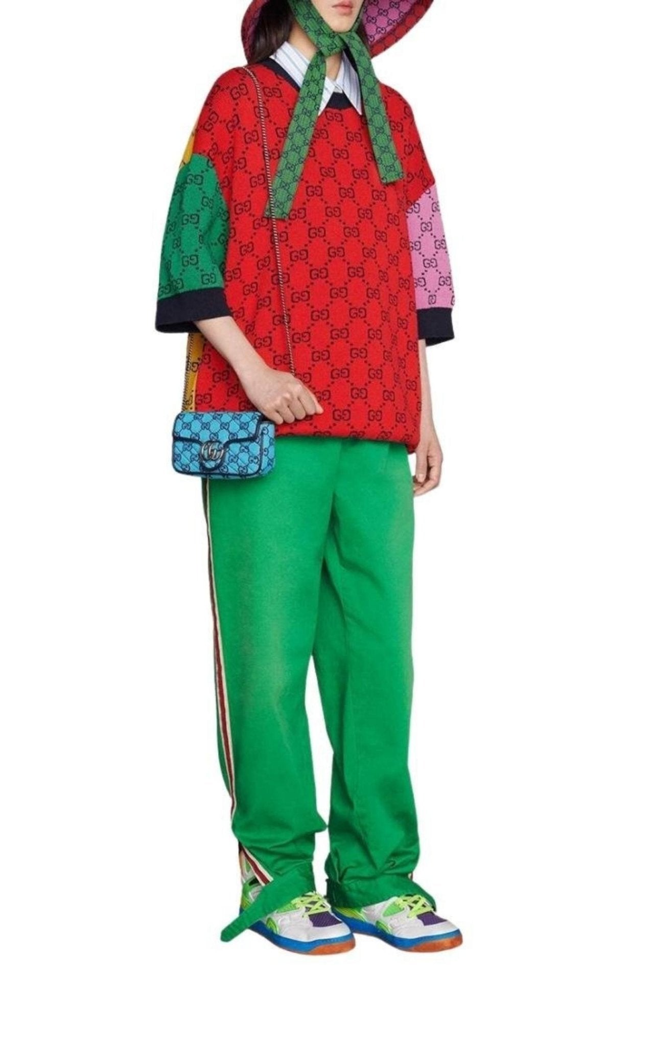 Gucci Blue GG Marmont Blue Super Mini Bag - Runway Catalog