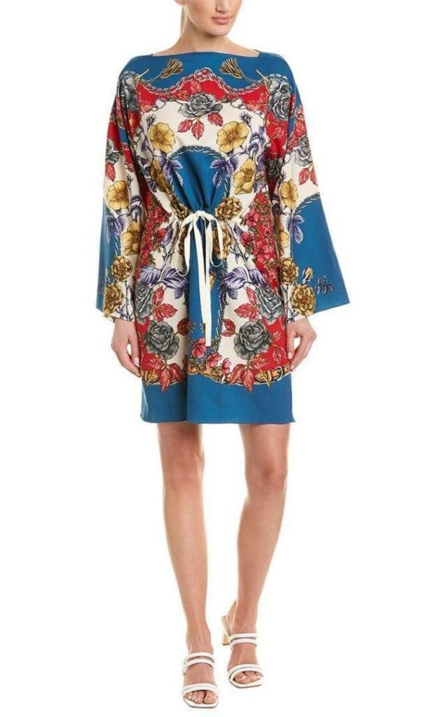 Boudoir Printed Wool-Twill Kaftan Dress Gucci