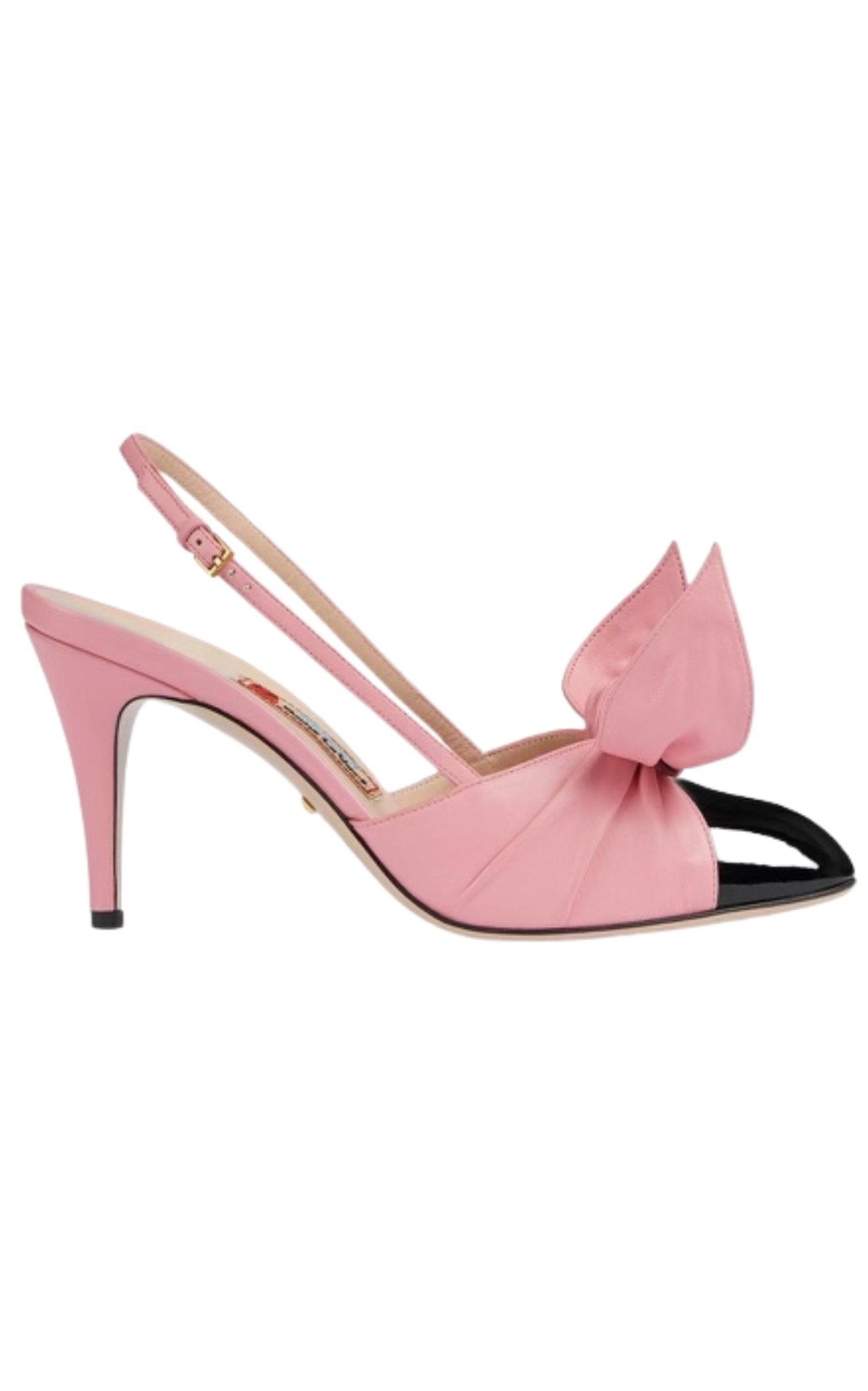 Gucci Bow - Embellished Leather Slingback Pumps - Runway Catalog