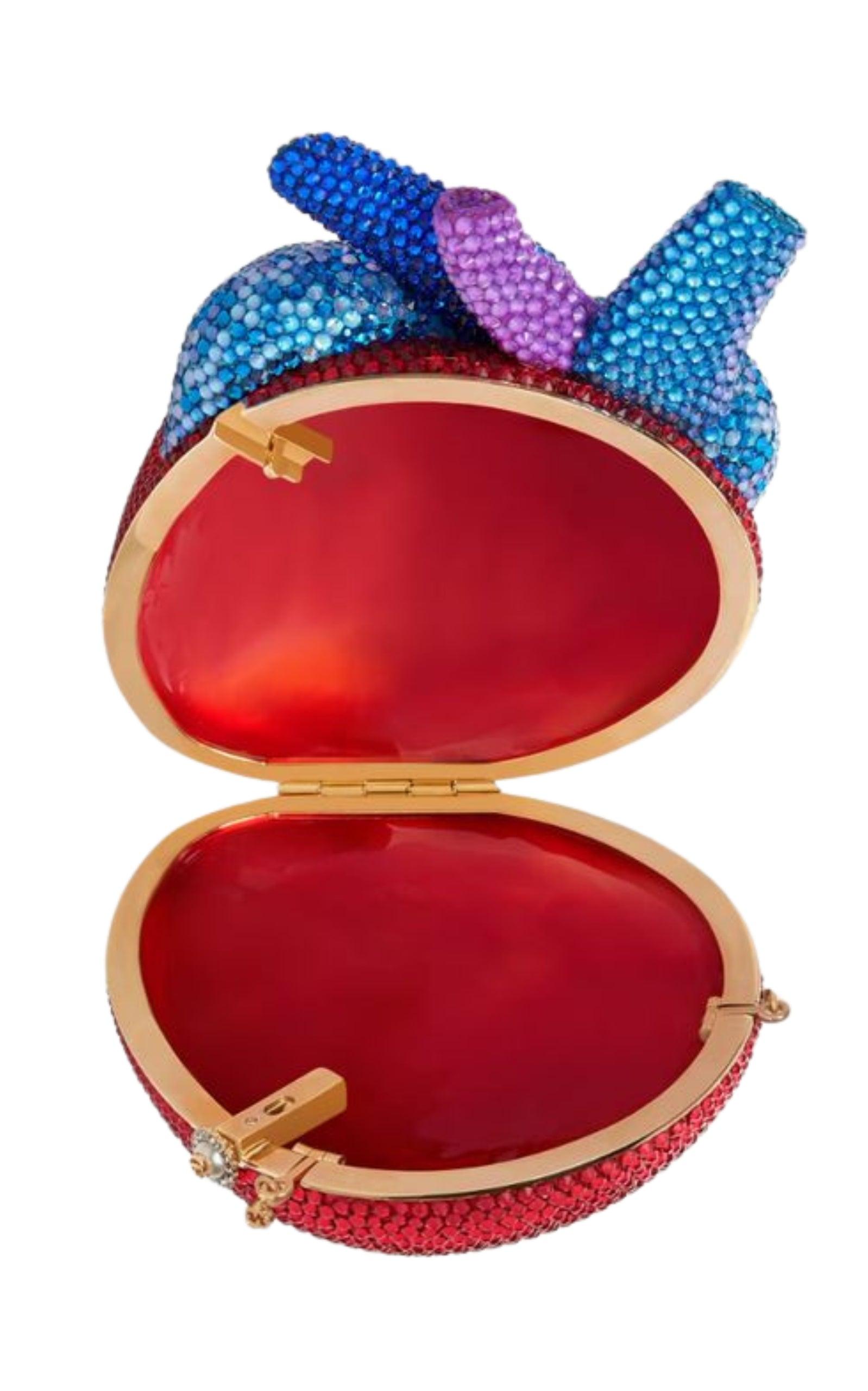 Broadway Heart Crystal-Embellished Clutch Bag Gucci