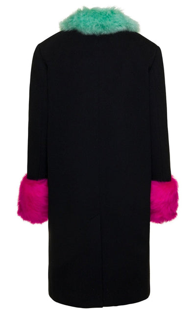 Gucci Cashmere Wool Coat with Shearling - collar - Runway Catalog