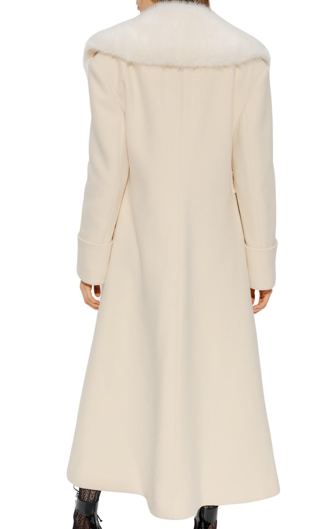 Gucci Cosmogonie Belted Faux Fur - Trimmed Wool - Blend Coat - Runway Catalog