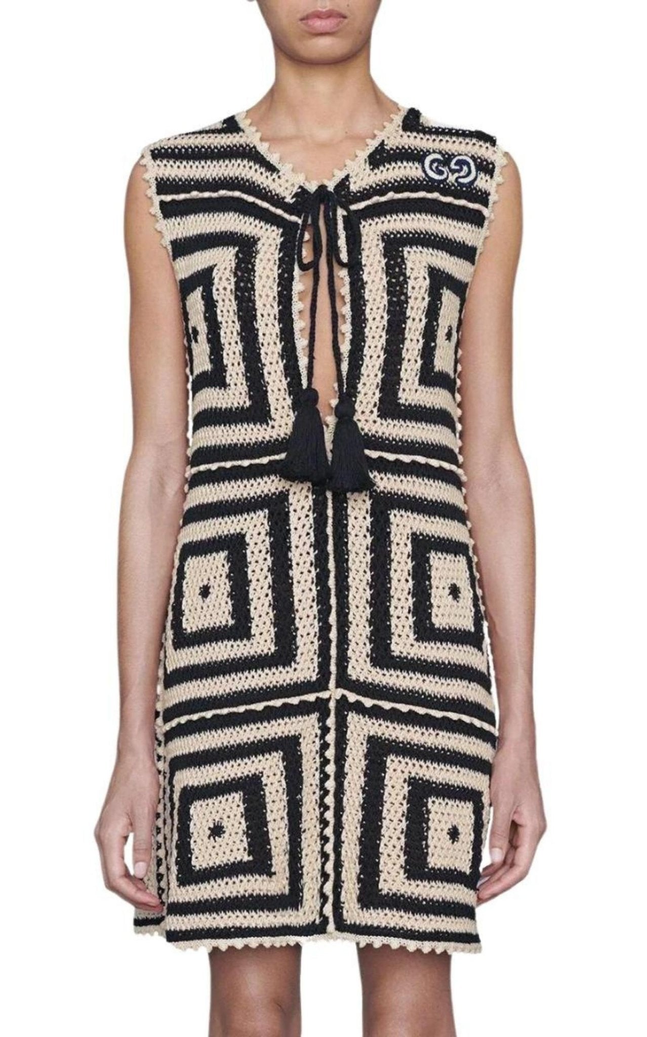 Gucci Crochet - knit Cotton Short Dress - Runway Catalog